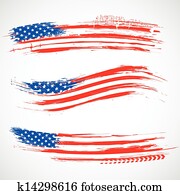 Grungy American Flag Banner Grungy American Flag Banner