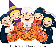 halloween, gosses, et, bonbon