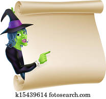 Halloween Witch Scroll
