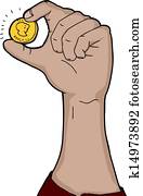 Hand Holding Coin Hand Holding Coin