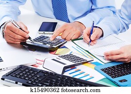 Hands of business people with calculator. Hands of business people with calculator.