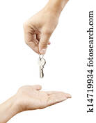 Hands of two people, giving and tak