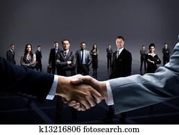 handshake isolated on business background 