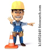 handyman looking and work cone handyman looking and work cone