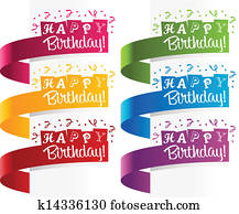 Clipart of Happy Birthday Balloons k7642934 - Search Clip Art ...