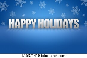 Happy Holidays Text Logo on Snowflake Background Happy Holidays Text Logo on Snowflake Background