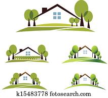 haus, und, kleingarten