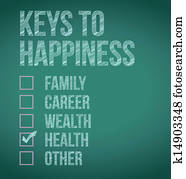 health. keys to happiness illustration design health. keys to happiness illustration design