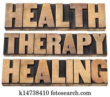 health, therapy and healing words