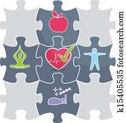 Healthy lifestyle puzzle Healthy lifestyle puzzle