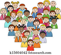 Heart shape with childs