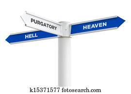 Heaven Vs Hell Crossroads Sign Heaven Vs Hell Crossroads Sign