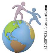 Helper reach help friend up global world Helper reach help friend up global world