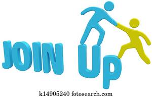 Helping hand people join up connection Helping hand people join up connection