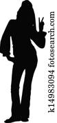 Hippie Girl Silhouette Hippie Girl Silhouette