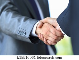 händeschütteln, in, büro