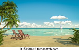 idyllic caribean beach view idyllic caribean beach view