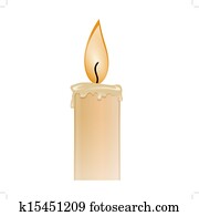 Illustration of a burning candle wax Illustration of a burning candle wax