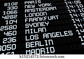 International Airport Board Display