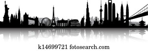 International skyline vector International skyline vector