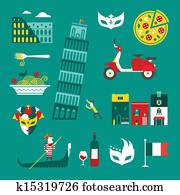 Italy icons Italy icons