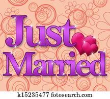 Just Married - Peach Purple Just Married - Peach Purple