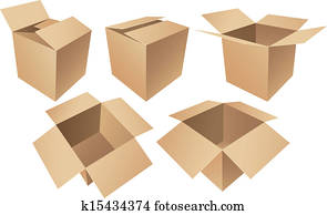 karton æske, isoleret, på hvide