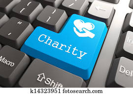 Keyboard with Charity Button. Keyboard with Charity Button.