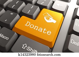 Keyboard with Donate Button. Keyboard with Donate Button.