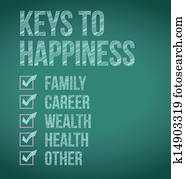 keys to happiness illustration design keys to happiness illustration design