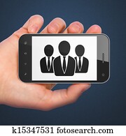 Law concept: Business People on smartphone Law concept: Business People on smartphone