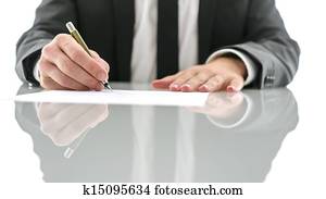 Lawyer signing document Lawyer signing document