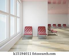 Leather chairs in a lobby