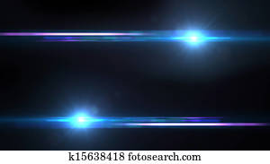 Lens Flares crossing Sea Blue bottom Lens Flares crossing Sea Blue bottom