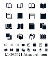 livro, ícones
