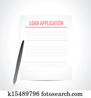 loan application paperwork illustration