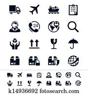 Logistics and shipping icons Logistics and shipping icons