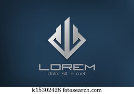 logotipo, rombo, extracto, bienes raíces, diseño, template.