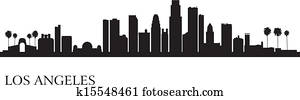 Los Angeles city skyline silhouette background Los Angeles city skyline silhouette background