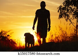 Man with dog