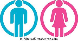 mann, &, frau, toilette zeichen mann, &, frau, toilette zeichen