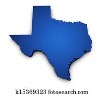 Map Of Texas State 3d Shape Map Of Texas State 3d Shape