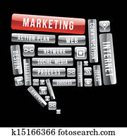 Marketing social media speech bubble