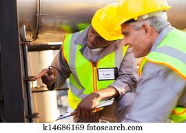 mechanical engineers working on fuel pipeline