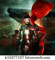 Medieval knight in armor Medieval knight in armor