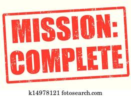 Mission complete stamp Mission complete stamp