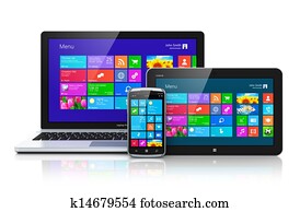 Mobile devices with touchscreen interface