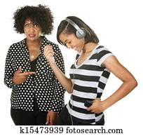 mujer, al lado de, bailando, adolescente