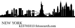 New York city skyline silhouette background New York city skyline silhouette background