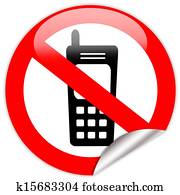 No cell phone sign No cell phone sign